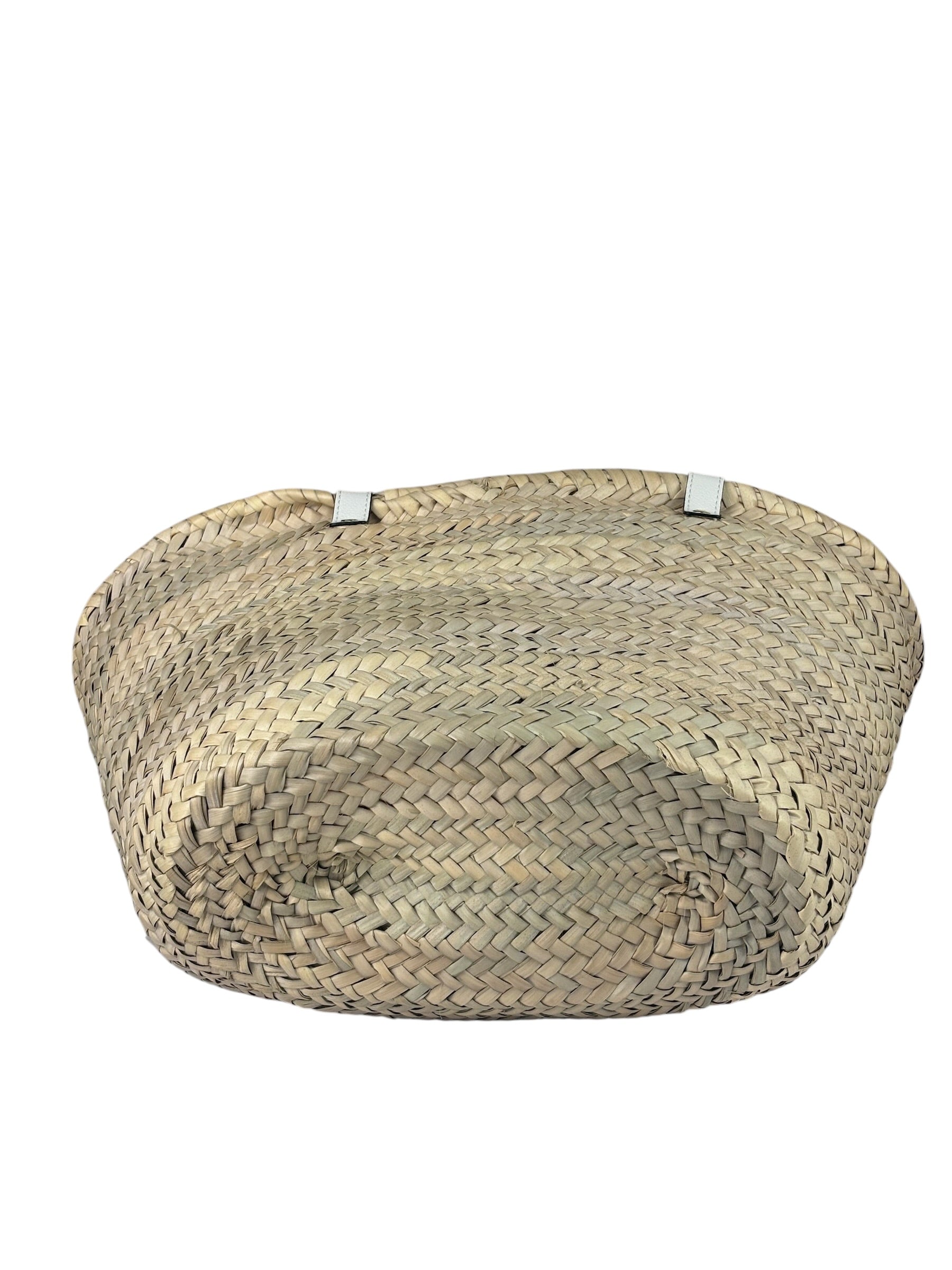 Versace Leather Trim Basket Bag