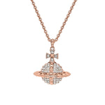 Vivienne Westwood Rose Gold 3D Orb Necklace
