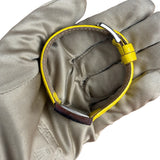 Givenchy Vinatge Yellow Leather Strapped Apsaras Yellow Square Dial Watch