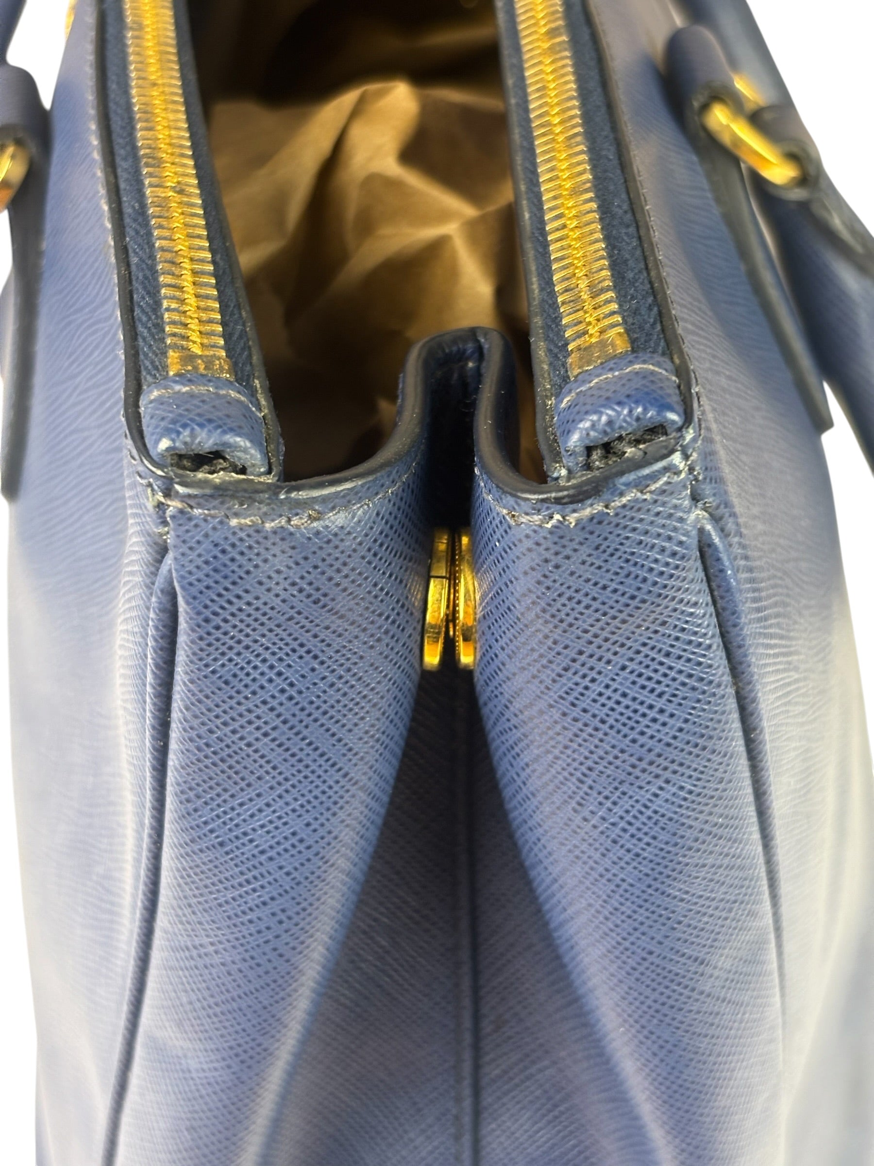Prada Navy Saffiano Leather Galleria Tote