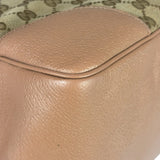 Gucci Beige/Pink Leather Trim Bree Shoulder Bag