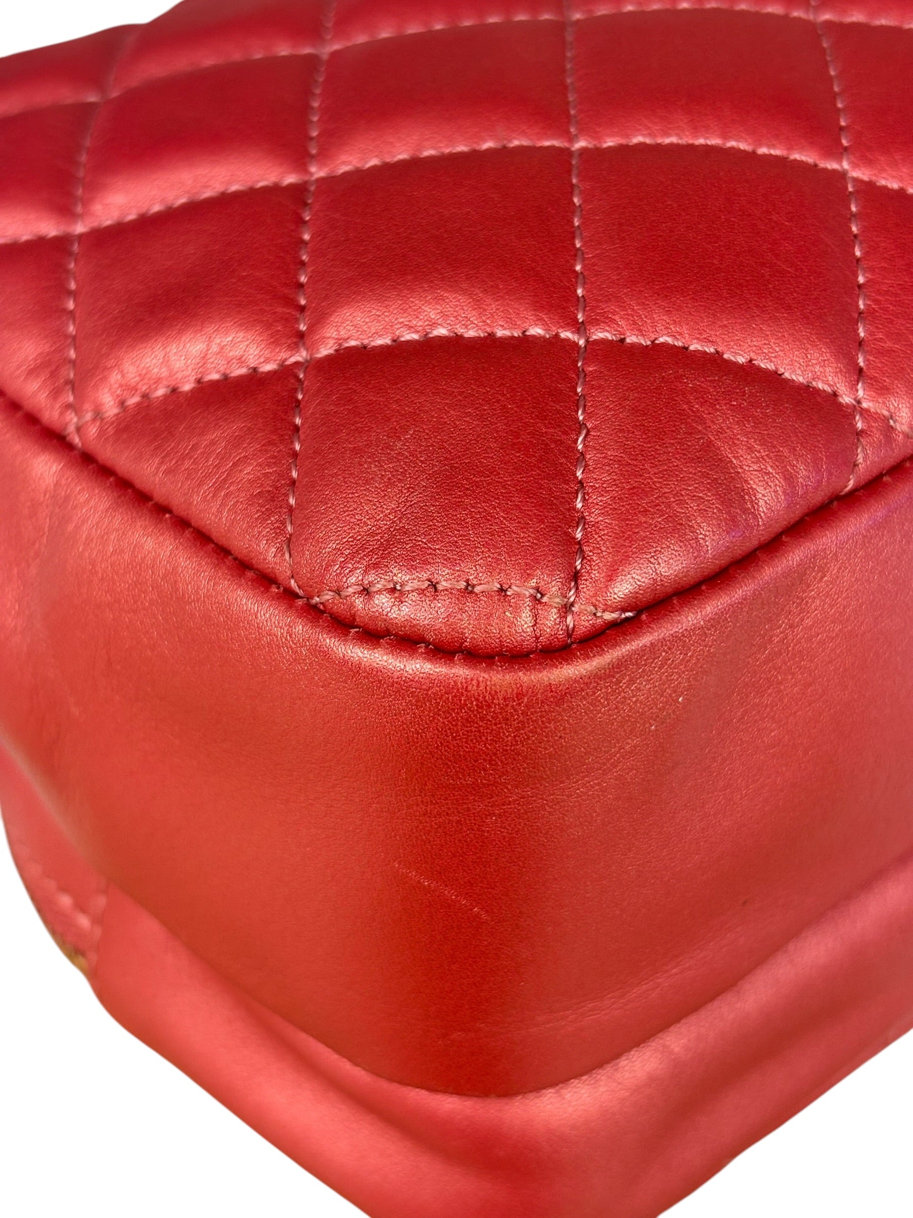 Chanel Pink Satin/Leather Trim Camera Bag 2019