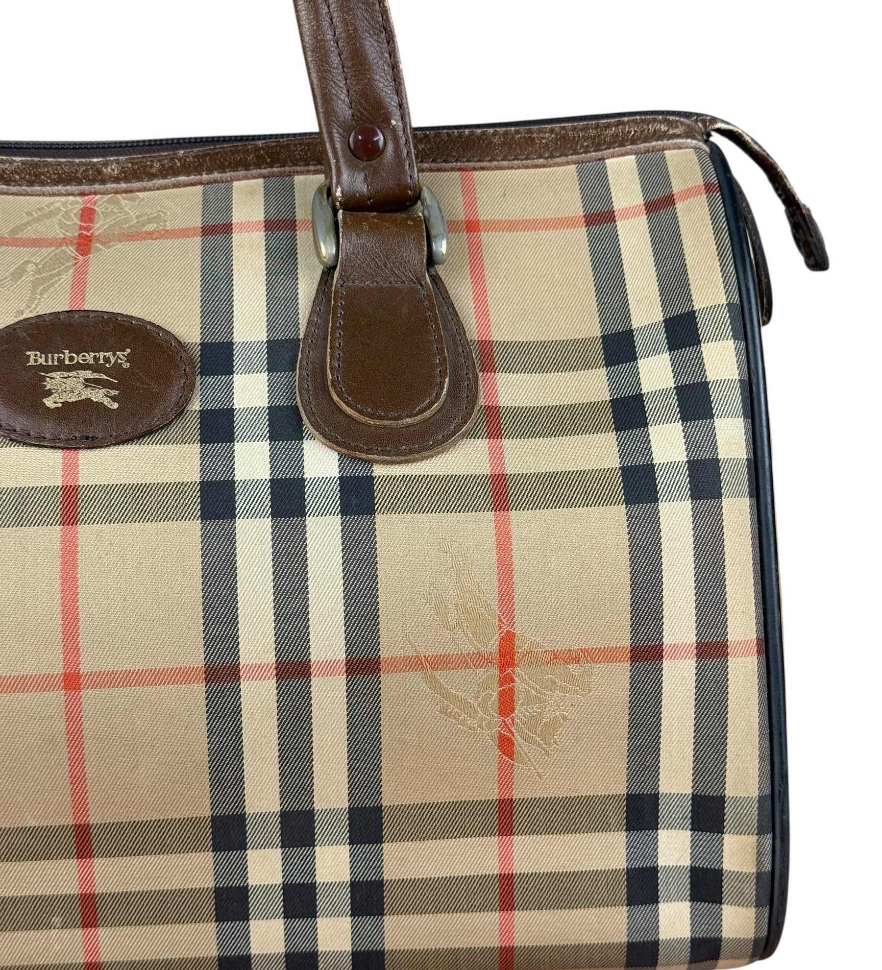 Burberry Vintage House Check Boston Bag