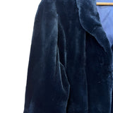 Vintage Dark Blue Mink Mid Length Fur Coat