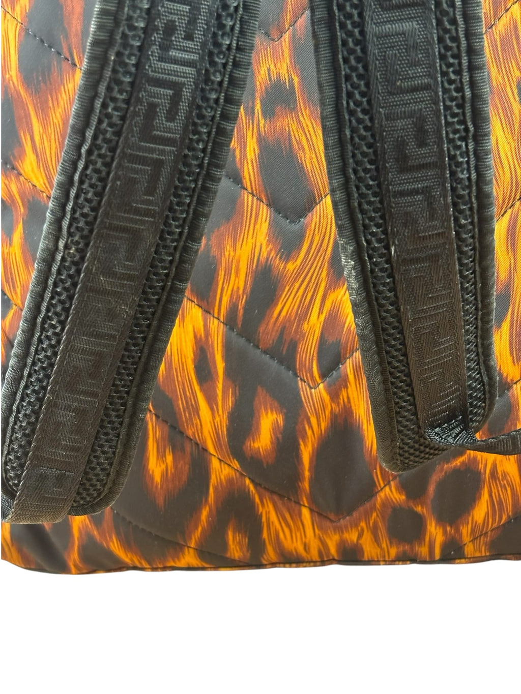 Versace Colorblock Tiger Print Medusa Head Travel Backpack
