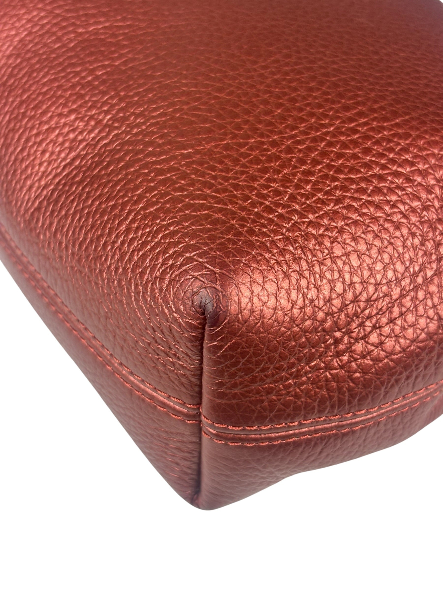 Coach Metallic Currant Leather Charley Crossbody