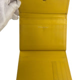 Yves Saint Laurent Yellow Leather Square Compact Wallet