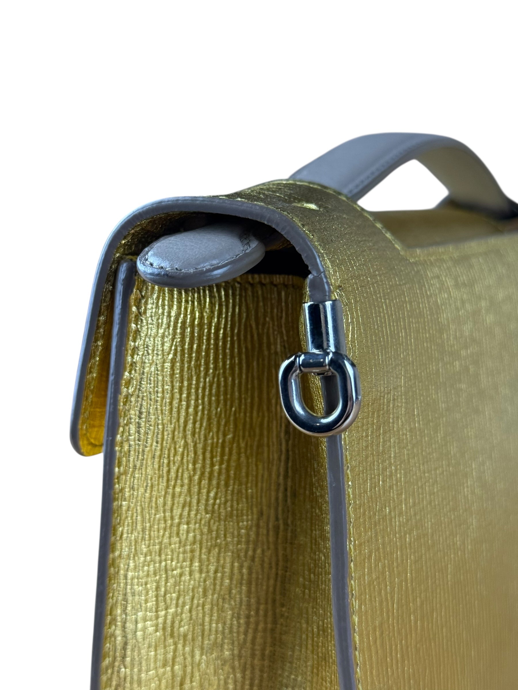 Christian Dior Diorever Gold Leather Clutch Bag