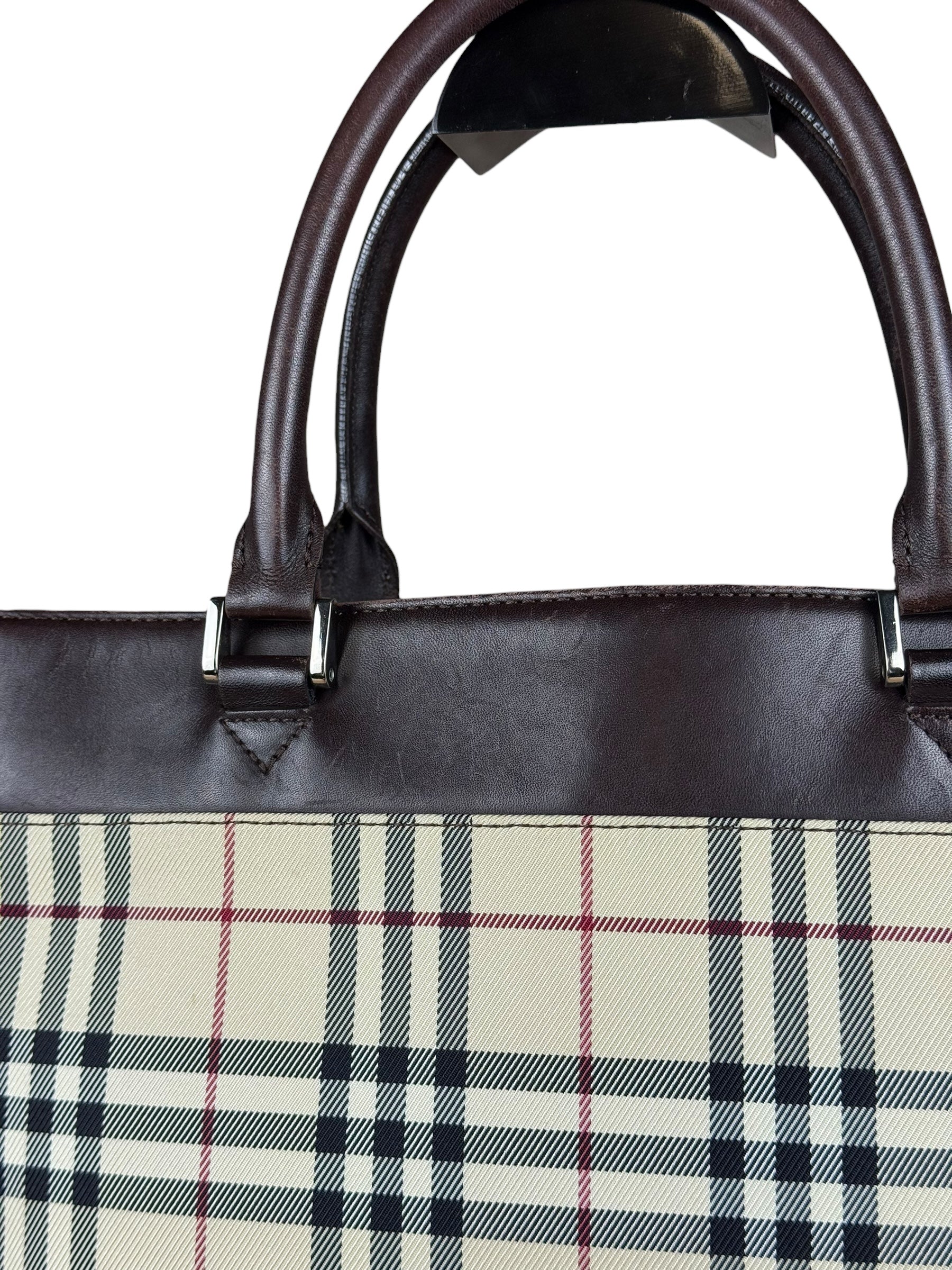 Burberry Vintage Canvas Nova Check Tote
