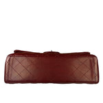 Chanel Burgundy Quilted Leather Jumbo Classic Double Flap Bag 2011