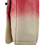 Chanel Quilted Caviar Ivory/Pink Ombre Jumbo Flap 2013