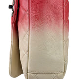 Chanel Quilted Caviar Ivory/Pink Ombre Jumbo Flap 2013