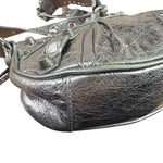 Balenciaga Silver Leather Le Cagole Shoulder Bag