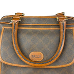 Bally Vintage Leather Coated Monogram Handbag