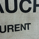 Saint Laurent Beige Canvas Rive Gauche Tote Bag