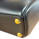 Balenciaga Black Leather Mini Bel Air Carry All Two-Way Bag