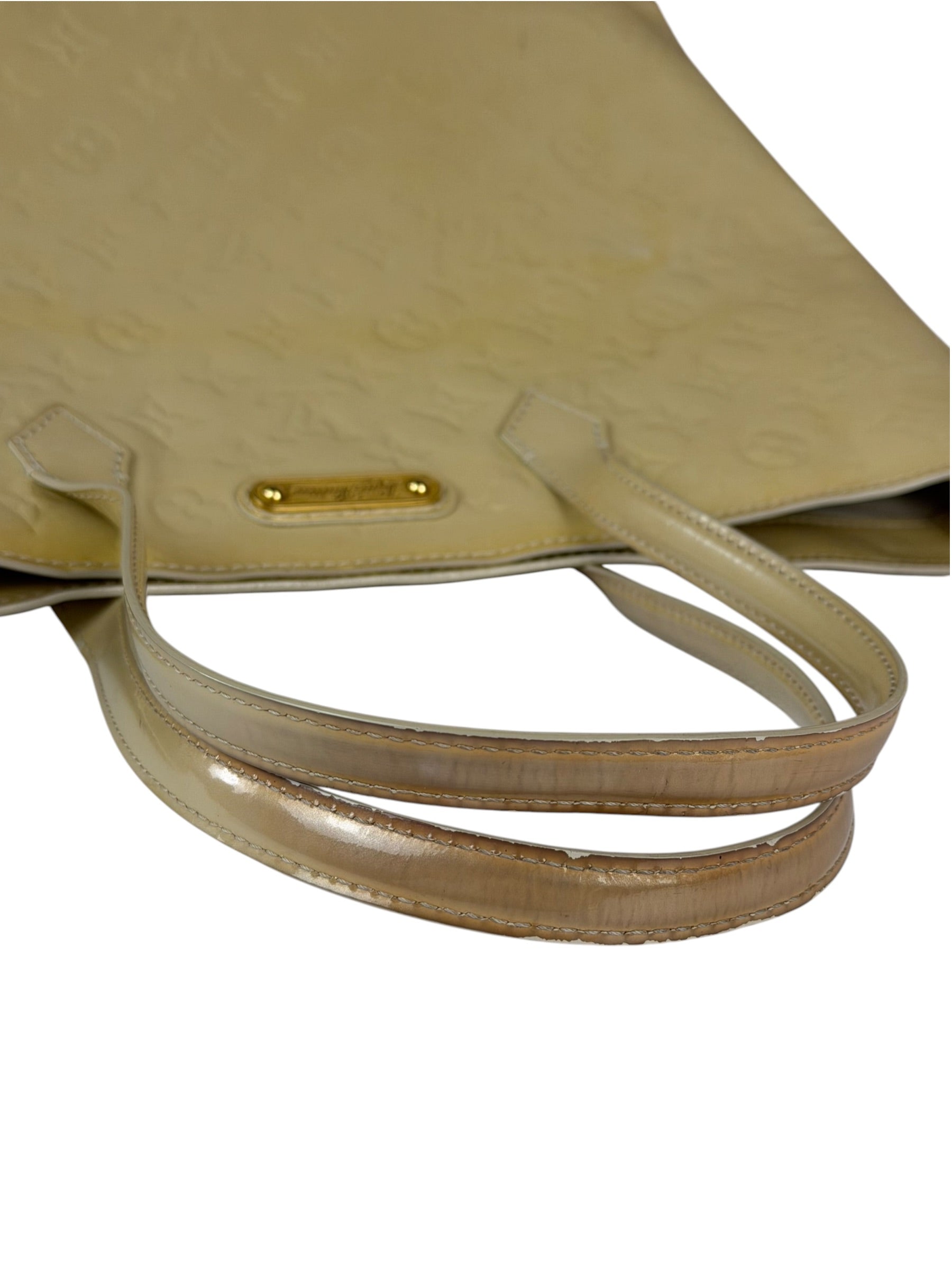 Louis Vuitton Yellow Vernis Wilshire Tote MM