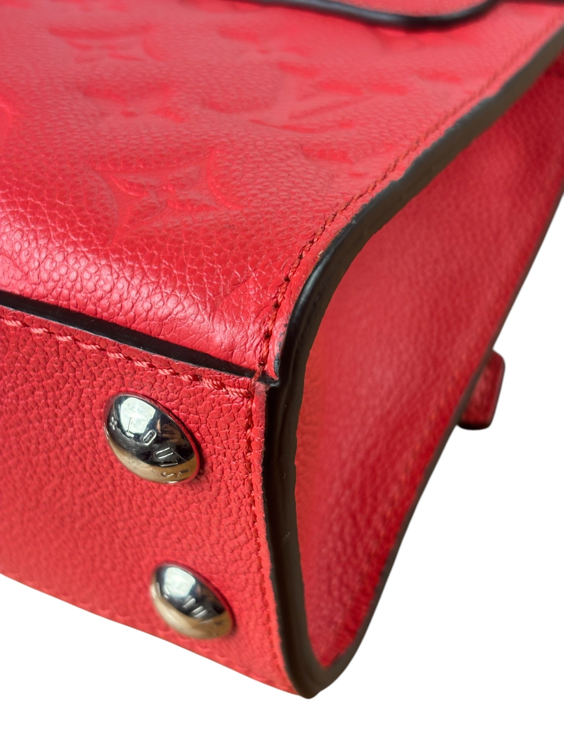 Louis Vuitton Red Monogram Empreinte Mini Pont-Neuf Two-Way Tote