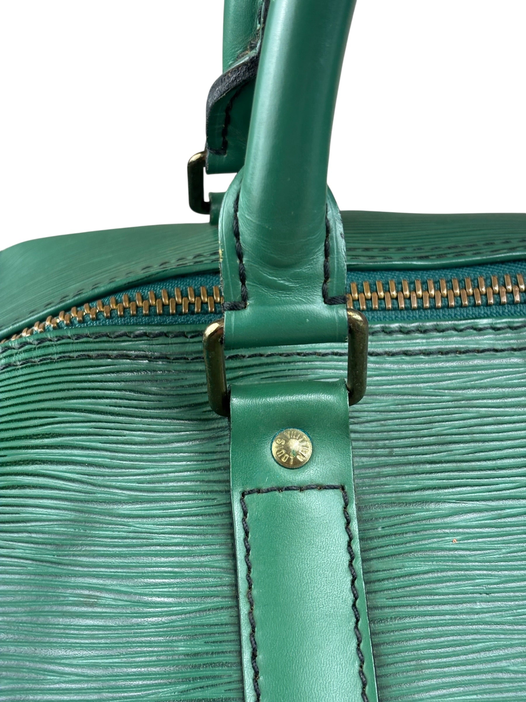 Louis Vuitton Vintage Borneo Green Epi Keepall Bag