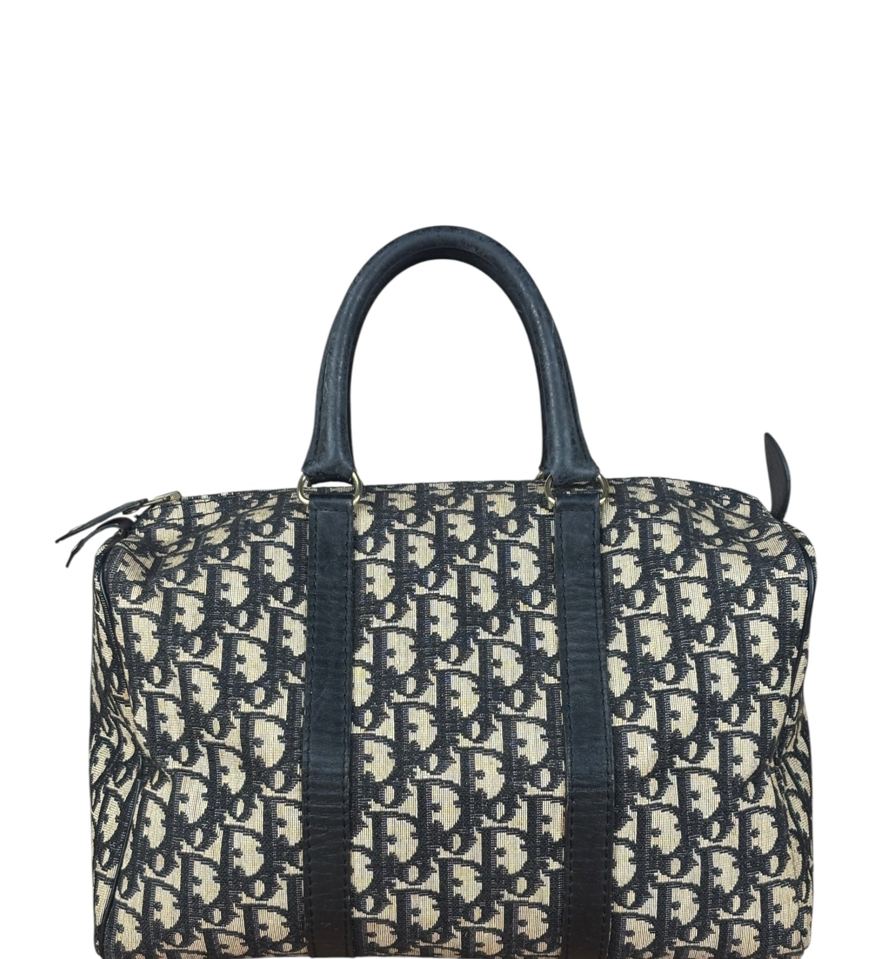 Christian Dior Vintage Navy Trotter Boston Bag