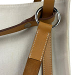 Hermes Beige/Brown Leather Trim Cabalicol Tote
