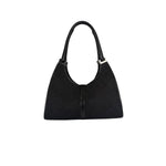Gucci Black Leather Trim GG Bardot Jackie Medium Hobo Bag