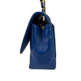 Chanel Vintage Blue Lambskin Flap Bag 1989