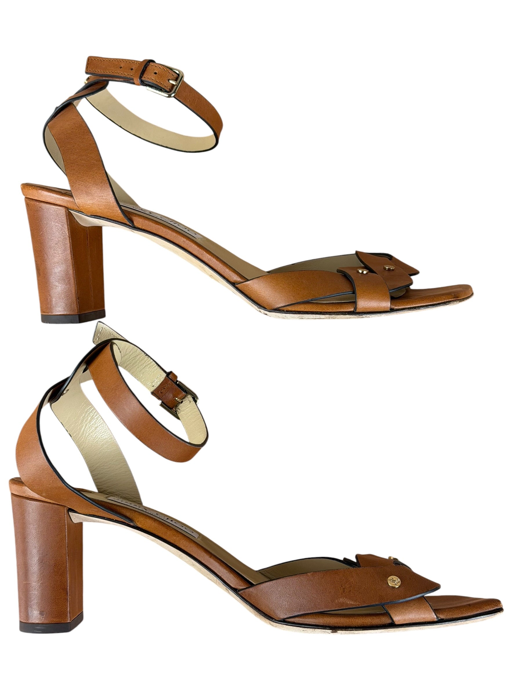 Jimmy Choo Brown Vachetta Leather Sandals