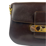 Celine Horse Carriage Dark Brown Leather Shoulder Bag