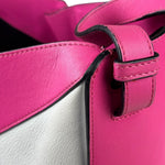 Loewe Pink/White Leather M Hammock Bag