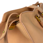 YSL Vintage Classic Y Cabas Peach Leather 2Way Handbag