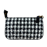 Versace Black/White Tweed Pochette