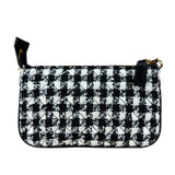 Versace Black/White Tweed Pochette