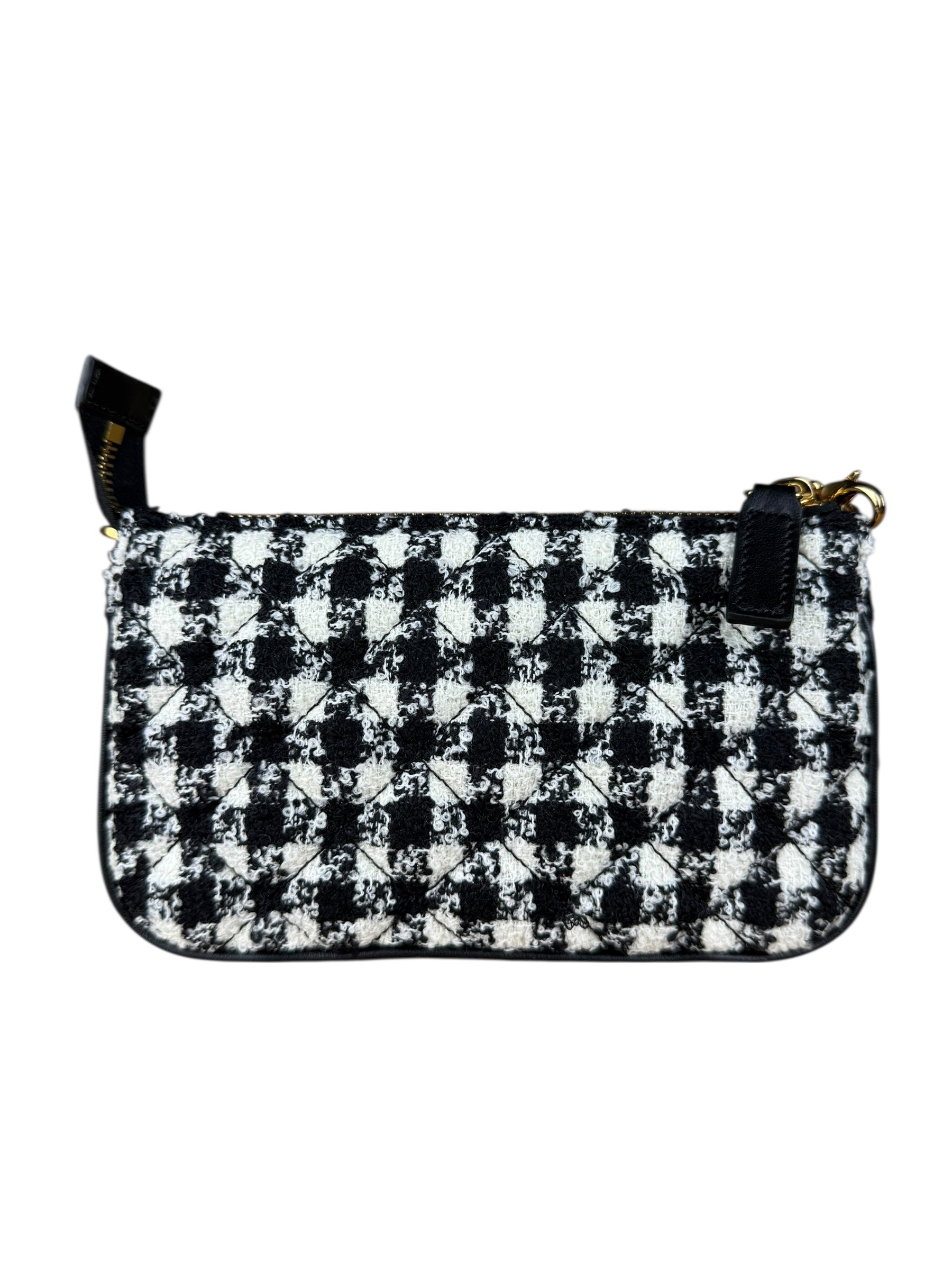 Versace Black/White Tweed Pochette