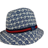 Gucci GG Logo Blue Denim Bucket Hat