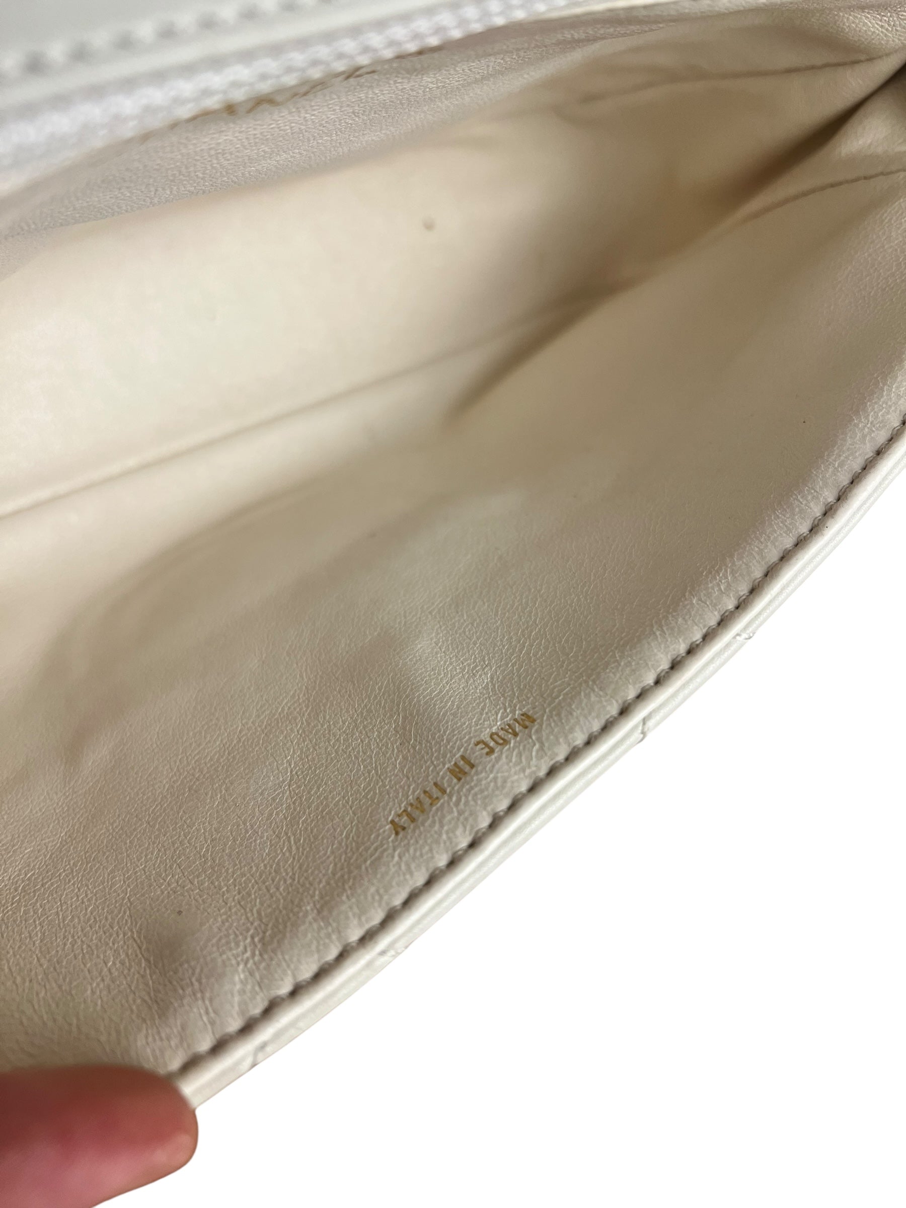 Chanel Classique White Quilted Leather Flap Bag 2001