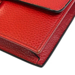 Gucci Red Leather GG Logo Wallet On Chain