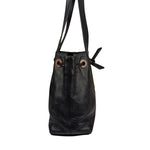 Chanel Black Caviar CC Drawstring Tote Bag 2002