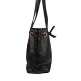 Chanel Black Caviar CC Drawstring Tote Bag 2002