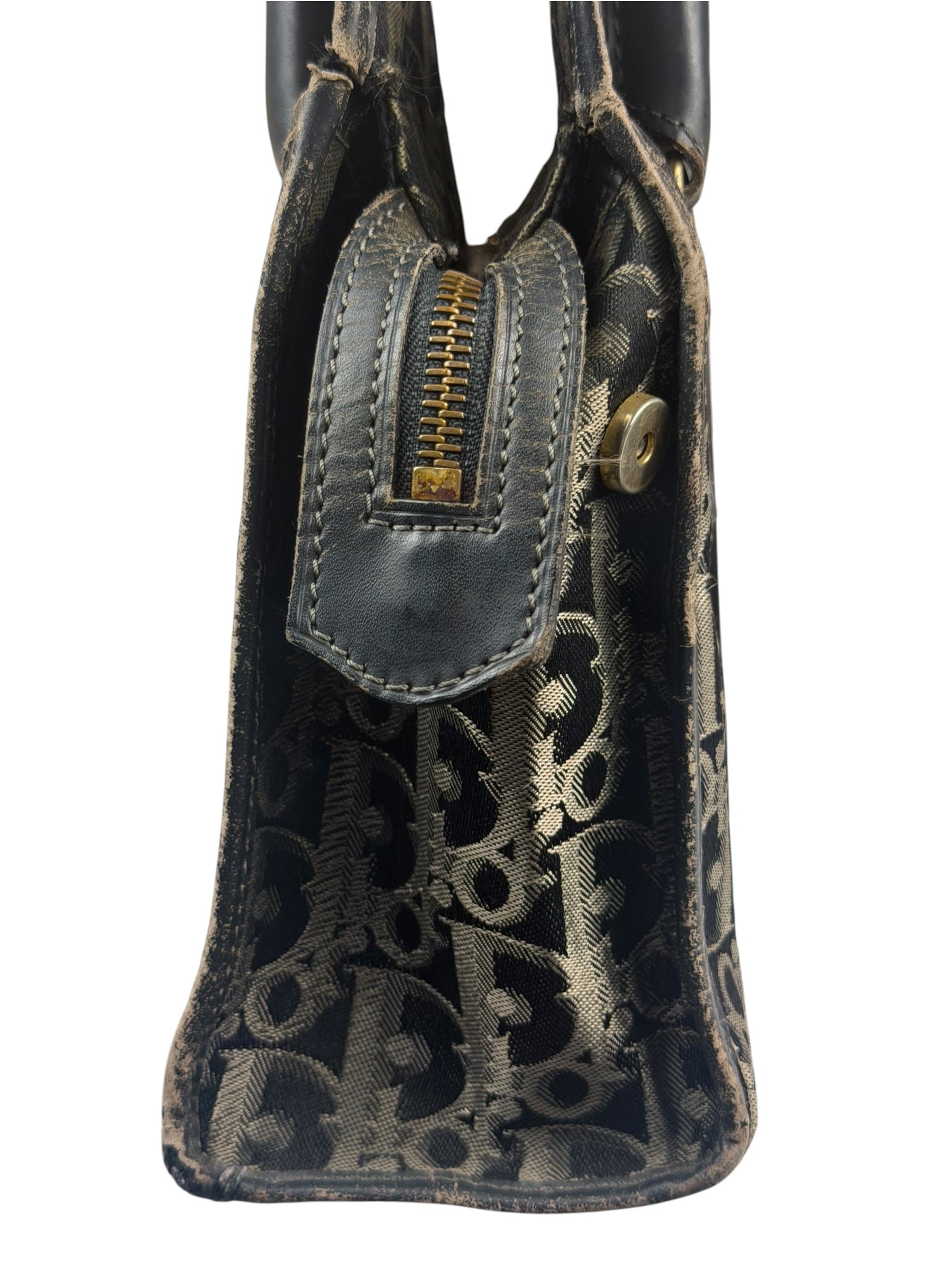 Christian Dior Black/Grey Trotter Handbag