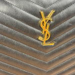 YSL Black Quilted Leather Cassandre Matelasse Pouch
