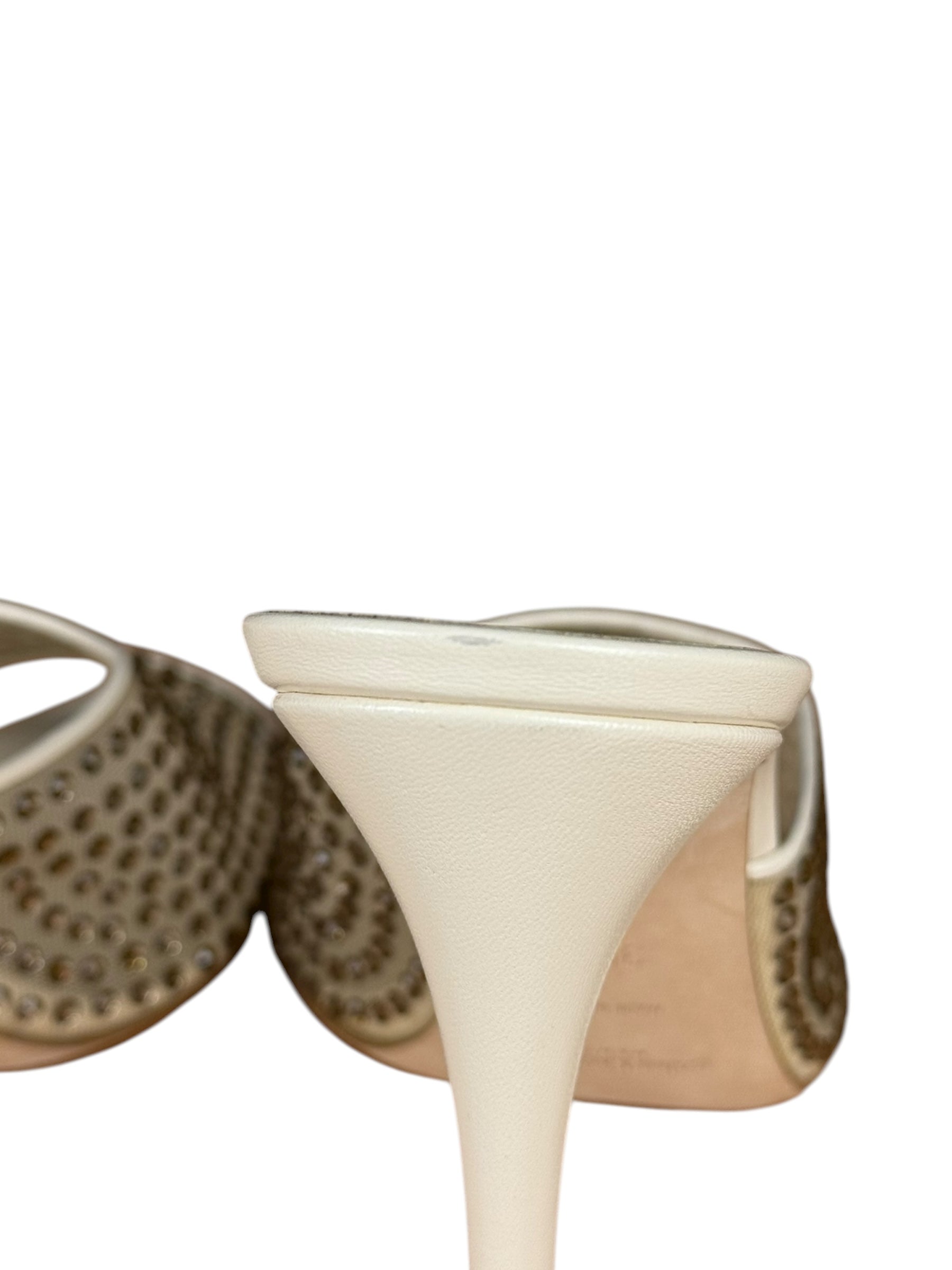 YSL Gippy Crystal Mesh Stilettos