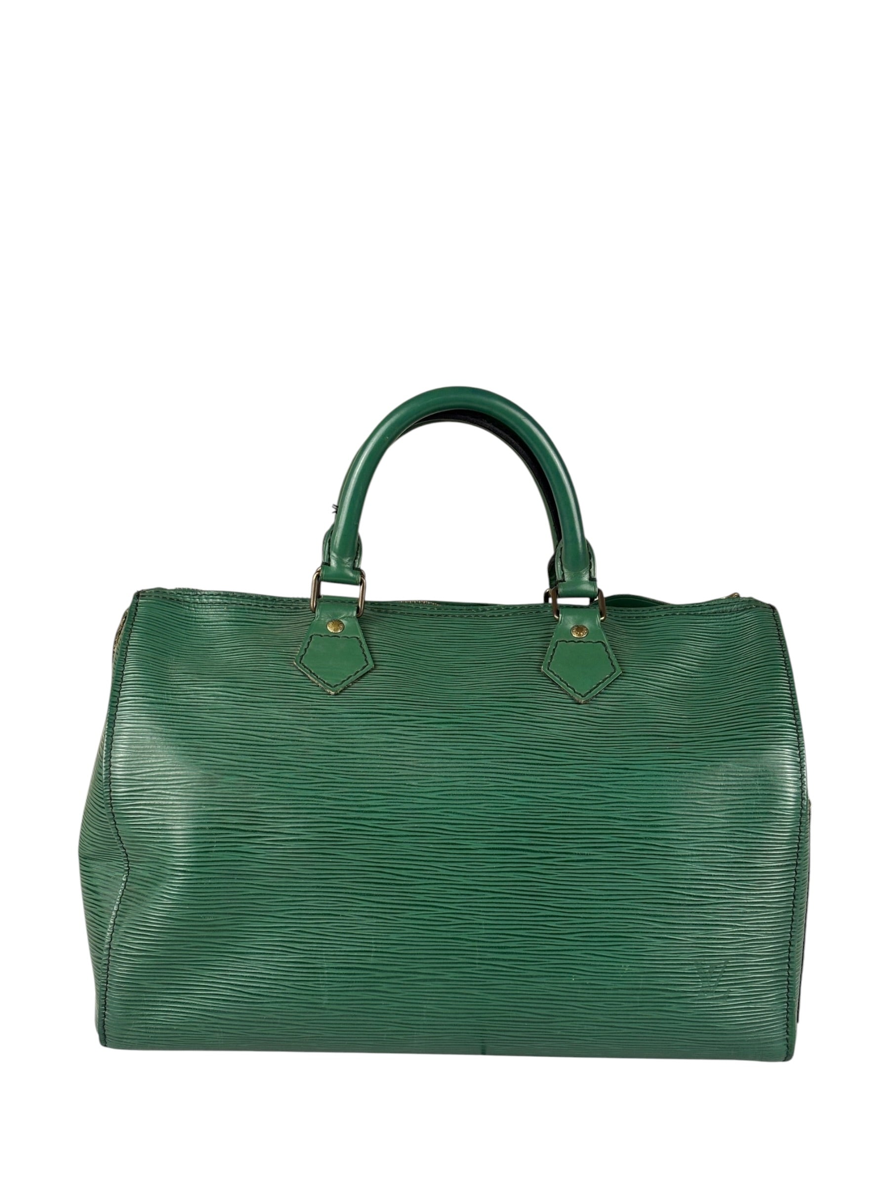 Louis Vuitton Vintage Green Epi Speedy 35