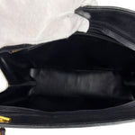 Chanel Vintage Black/White Leather CC Chain Tote '89-'91