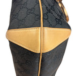 Gucci Vintage Black GG Horsebit Shoulder Bag