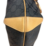 Gucci Vintage Black GG Horsebit Shoulder Bag
