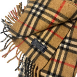 Burberry Brown Check Cashmere Scarf