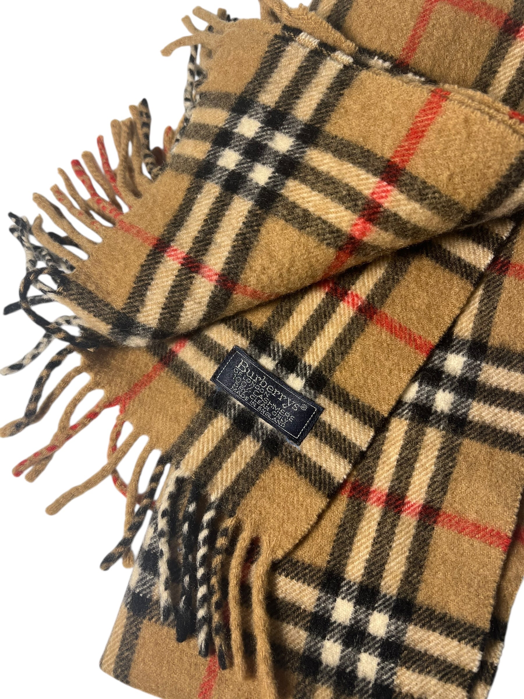 Burberry Brown Check Cashmere Scarf