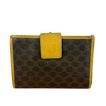 Celine Vintage Brown Macadam Bifold Kisslock Wallet