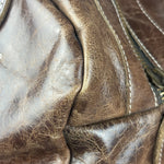 Balenciaga Vintage Brown Leather Moto Handbag